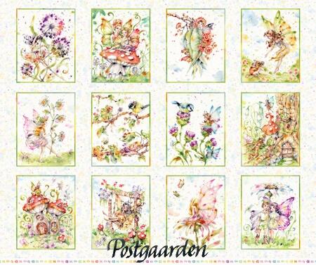 097840 panel med feer patchworkstof - postgaarden.com