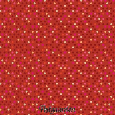 7845 rød med prikker patchworkstof - postgaarden.com