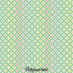 7879 tula pink mint med stjerner i tern patchworkstof - postgaarden.com