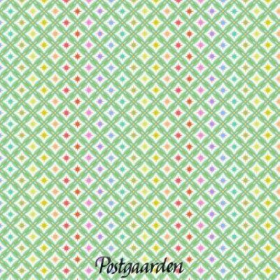 7879 tula pink mint med stjerner i tern patchworkstof - postgaarden.com