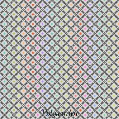 7880 tula pink grå med stjerner i tern patchworkstof - postgaarden.com