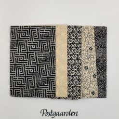 stofpakke sort beige patchworkstof - postgaarden.com