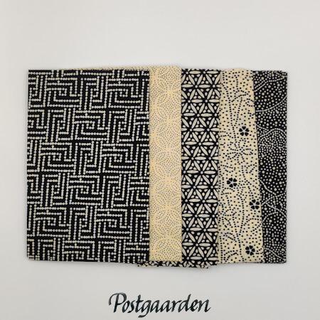stofpakke sort beige patchworkstof - postgaarden.com