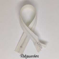 Råhvid 30cm lynlås ikke-delbar - postgaarden.com