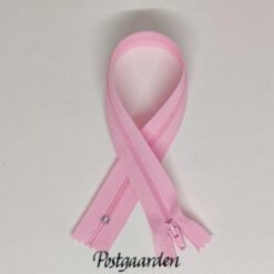 Lyserød 30cm lynlås ikke-delbar - postgaarden.com