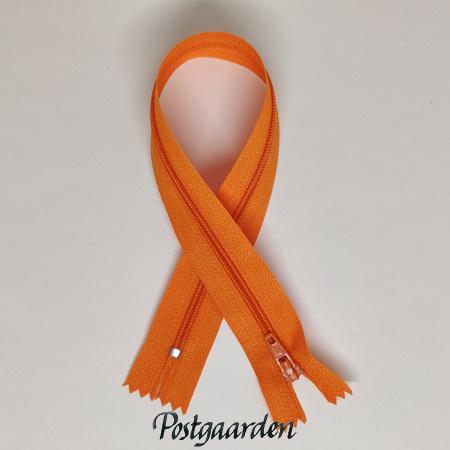 Orange 30cm lynlås ikke-delbar - postgaarden.com