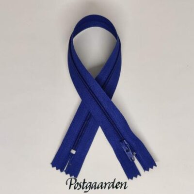 Kongeblå 30cm lynlås ikke-delbar - postgaarden.com