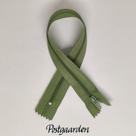 Grøn 30cm lynlås ikke delbar - postgaarden.com