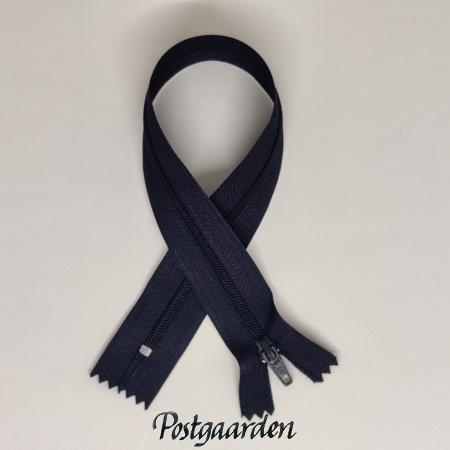 Mørkblå 30cm lynlås ikke-delbar - postgaarden.com
