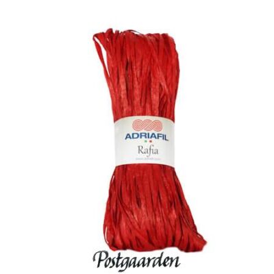 Adriafil Rafia 71 rød papirgarn - postgaarden.com