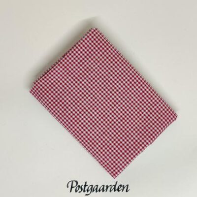 FQ7585 Rød hvid tern patchworkstof - postgaarden.com