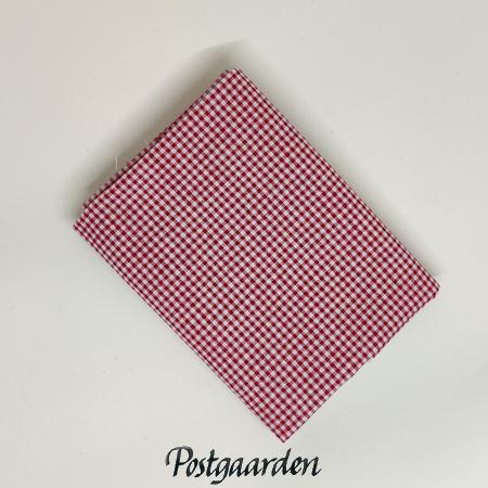FQ7585 Rød hvid tern patchworkstof - postgaarden.com