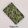 FQ7587 Grøn med guld snirkler patchworkstof fat-quarter - postgaarden.com