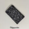 FQ7796 Sort med sølv blade patchworkstof - postgaarden.com