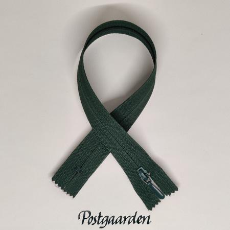 Mørkgrøn 30cm lynlås usynlig ikke-delbar - postgaarden.com
