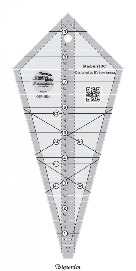 Patchwork lineal - Starburst 30 grader Quilt Ruler