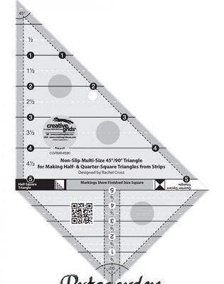 Patchworklineal 45g 90g trekant lineal - postgaarden.com