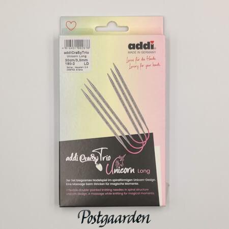 addi crasy trio unicorn 30cm strikkepinde strik - postgaarden.com