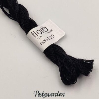 noir-020 flora wool fru zippe broderigarn uld - postgaarden.com