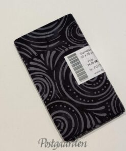 FQ7225 7225 Sort med grå snegle bali batik patchwork stof
